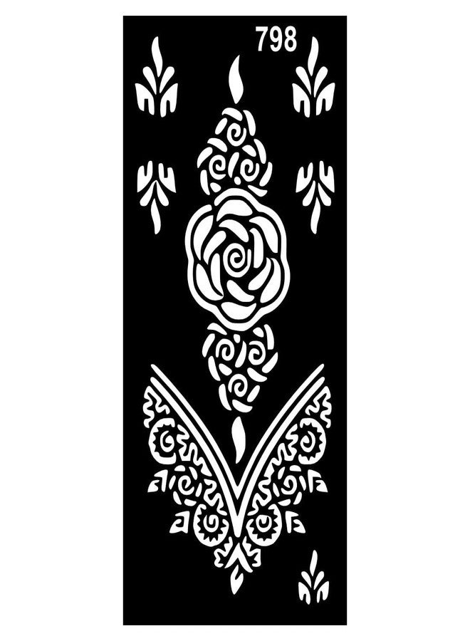Komstec Kid Safe Mehndi Stencil Stickers for Artistic Exploration and Cultural Learning - Image 1